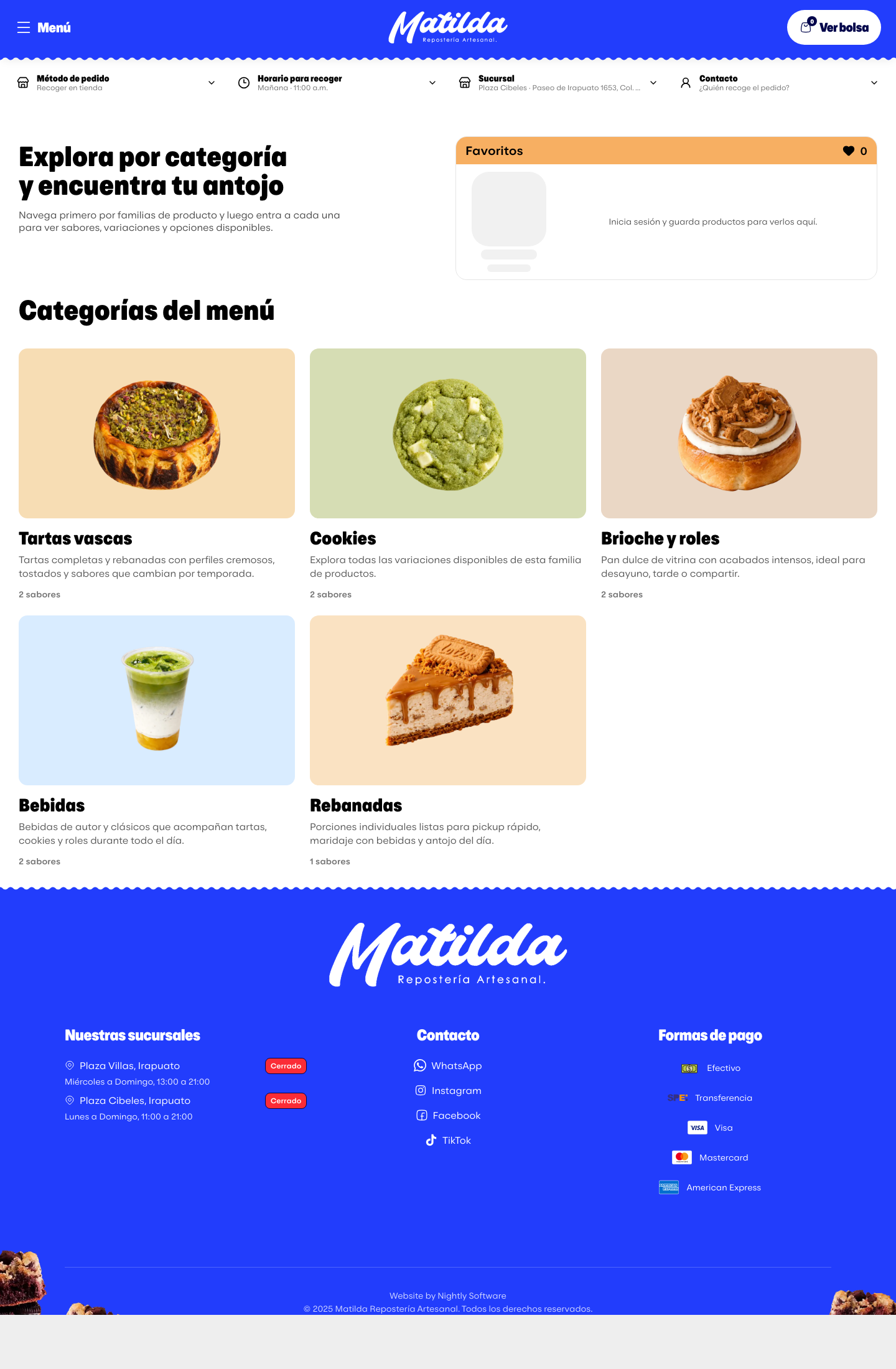 Exploración por categorías y detalle de producto con merchandising editorial