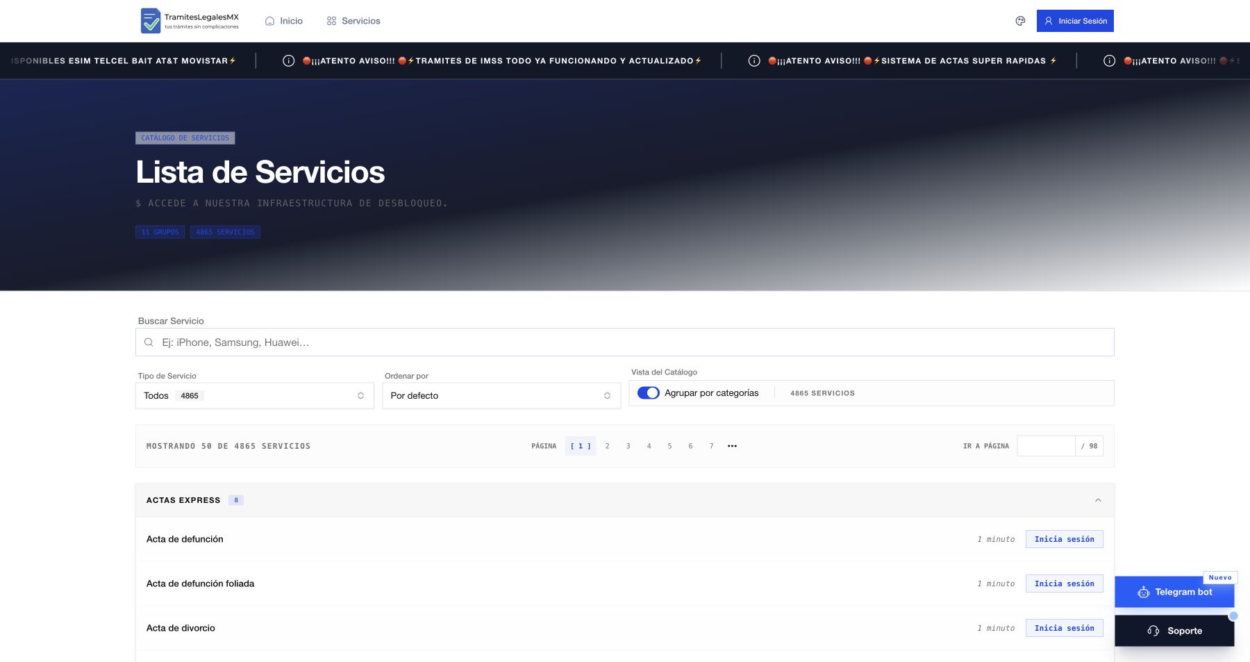TramitesLegalesMX — Plataforma Operativa para Catálogo, Saldos y Ejecución Multicanal